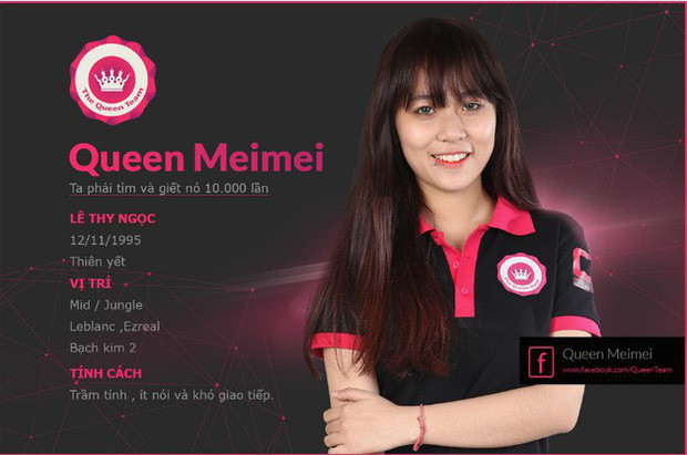 Misthy gia nhập The Queen Team vào năm 2016 và là thành viên thế hệ F2 của đội tuyển này với vị trí đi rừng và đường giữa của The Queen Team LMHT. Cô nàng nickname Meimei sau đó quyết định rời đội để chú tâm vào công việc streamer của mình.