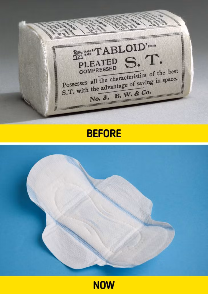 Băng vệ sinh dùng một lần xuất hiện đầu tiên dạng miếng đệm đã được bán ra vào năm 1888 cho đến những năm 70 của thế kỷ 20.