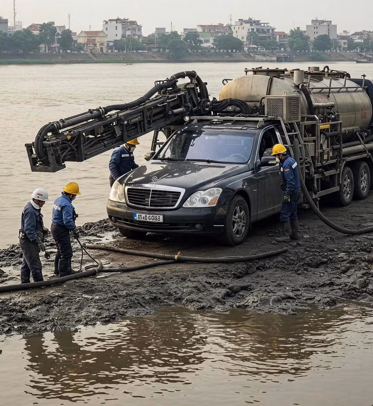 Lo lắng là có cơ sở, các hãng xe có thể chẳng vui vẻ gì. Ví như chiếc "Mây bách" bóng loáng từng phục vụ đại gia giờ trở thành xe hút bùn sang chảnh. Hệ thống massage ghế sau được cải tiến thành hệ thống phun sương tự động. Khi xe chạy, hai bên phun nước với hương lavender dịu nhẹ, tạo cảm giác như phố xá vừa được “spa”.