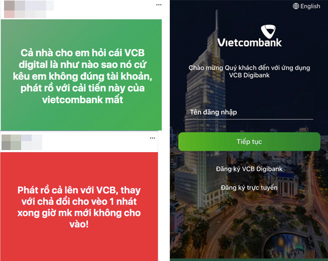 App Vietcombank bất ngờ "nâng cấp", số điện thoại tư vấn... sập App Vietcombank bat ngo