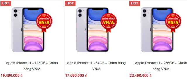 iPhone 11 chinh hang xuong gia ky luc tai Viet Nam