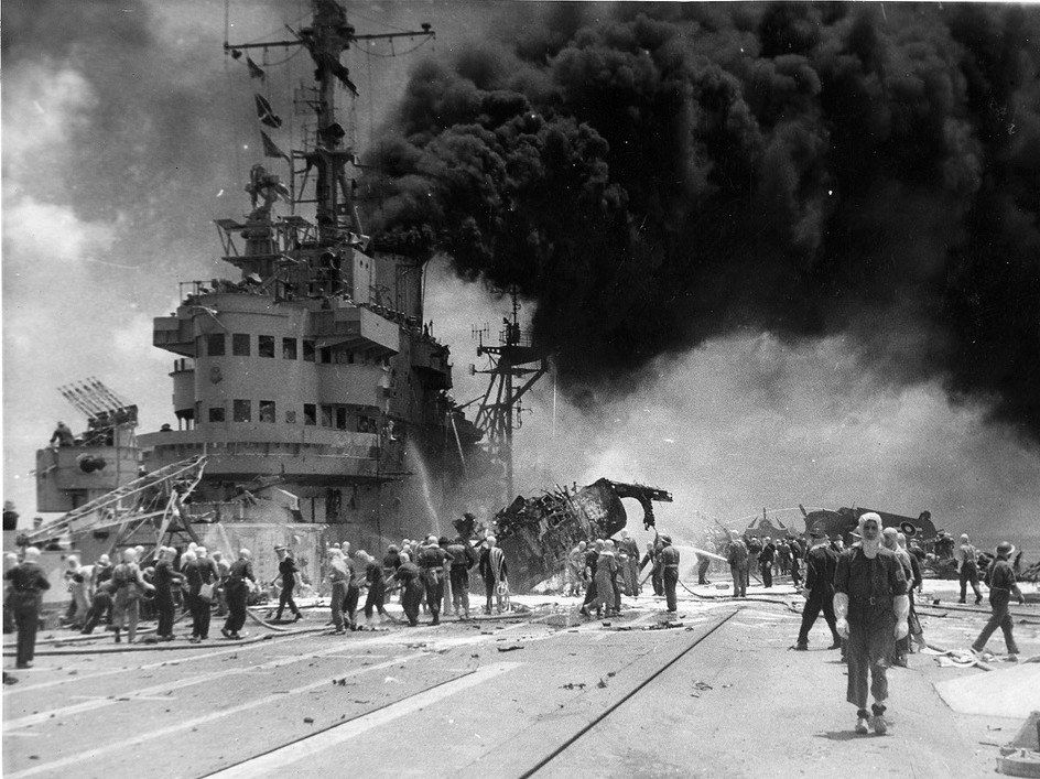 Hư hại từ cú va chạm có vẻ nghiêm trọng khi tạo ra khói lớn nhưng Formidable chỉ bị vỡ vài cái cửa sổ, lõm sàn và chút hư hại nhẹ. Tuy vậy, con tàu nhanh chóng lấy lại trạng thái hoạt động, còn các vết thủng thì nhanh chóng được vá lại bằng gỗ và xi măng cấp tốc rồi quay lại chiến đấu.