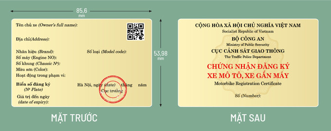  3. Từ năm 2021 sẽ sử dụng đăng ký xe thông minh: Theo thông tư 58/2020, từ 1/1/2021, giấy đăng ký ô tô, xe máy sẽ được làm bằng vật liệu nhựa dẻo, chống nước, chống xước, chống ăn mòn, thay vì bằng giấy như hiện nay; phía góc phải trên cùng của mặt trước giấy đăng ký có mã QR để mã hoá các thông tin số khung, số máy, tình trạng kỹ thuật của xe...