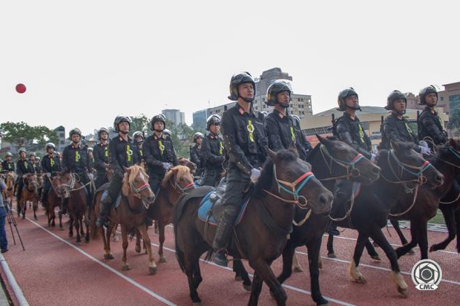 Đặc biệt, tại Đại hội khỏe Vì An ninh Tổ quốc lần này có sự tham gia của lực lượng Cảnh sát cơ động Kỵ binh. (Ảnh: C500)a