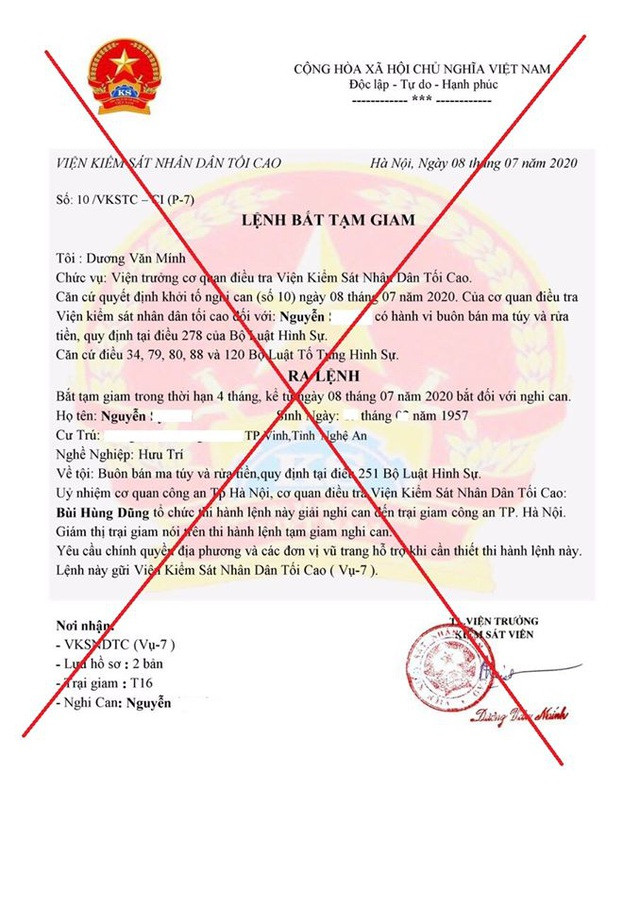  5. Nhận lệnh bắt qua zalo mất 120 triệu tiền tiết kiệm: Công an tỉnh Nghệ An nhận trình báo ông Nguyễn V.A. (cán bộ hưu trí trú tại TP Vinh, Nghệ An) về việc bị một số người liên lạc, sau đó gửi ảnh giấy Lệnh bắt giam vì liên quan đến vụ án ma túy qua zalo. Lo lắng và làm theo yêu cầu, ông rút số tiết kiệm 120 triệu chuyển cho các “điều tra viên”. Khi chuyển tiền xong, không thể liên lạc được ông mới biết mình bị lừa.