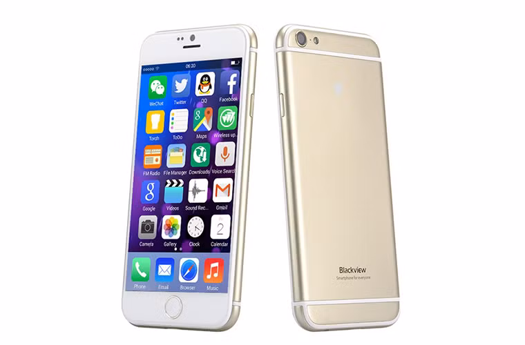  Blackview Ultra A6: được trang bị chip MediaTek MT6582 1,3GHz lõi tứ, màn hình 4,7 độ phân giải HD, RAM 1GB, bộ nhớ trong 8GB, hỗ trợ mở rộng bằng thẻ nhớ ngoài, camera sau 8MP, camera trước 2MP, pin dung lượng 2.200mAh. Máy chạy hệ điều hành Android 4.4.2 KitKat, giá bán 110USD.