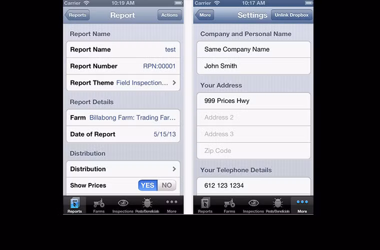  Agro - Giá: 999.99 USD Agro giúp các nhà nông học trút bỏ được cơn đau đầu khi phải điền giấy tờ và theo dõi các bảng kiểm tra, hóa chất, các loại cây trồng và các bệnh dịch hại tại một nông trại. Nó có vẻ khá đắt cho một cái gì đó mà có lẽ có thể được tổ chức trên một bảng tính miễn phí. Ứng dụng này có vẻ khá mắc đối với một công việc mà có thể xử lý trên một bảng tính Excel hoàn toàn miễn phí.