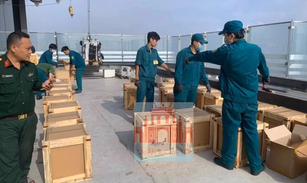 Trận điạ pháo hoa tầm cao ở công viên bờ sông khu toà nhà Landmark 81cũng đã sẵn sàng.