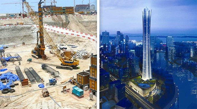  6. Burj Al Alam, UAE: Burj Al Alam là một cái tên khác của dự án cho một tòa nhà chọc trời siêu cao - một tòa nhà cao 510 m và có hình dáng như một bông hoa pha lê đang nở. Đáng lẽ nó sẽ hoàn thành vào năm 2009, nhưng do cuộc khủng hoảng tài chính toàn cầu, lần đầu tiên công trình bị đình chỉ và sau đó bị bỏ hoang vào năm 2013.