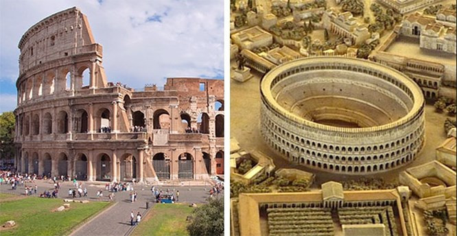  3. Đấu trường La Mã, Ý: Đấu trường La Mã nổi tiếng được xây dựng vào thế kỷ thứ nhất sau Công Nguyên, và hơn một nghìn năm sau công trình kiến trúc tráng lệ này từ thế giới cổ đại đã ít nhiều giữ lại vẻ ngoài ban đầu của nó. Vào giữa thế kỷ 14, một trận động đất mạnh ở Rome khiến cho đấu trường bị sụp đổ một phần, đặc biệt là phần ở phía nam. Sau đó, Đấu trường La Mã bắt đầu được xem như một nguồn vật liệu xây dựng cho các công trình mới. Mặc dù có những thử nghiệm không may, nhưng đây vẫn là một điều kỳ diệu của thế giới kiến trúc.