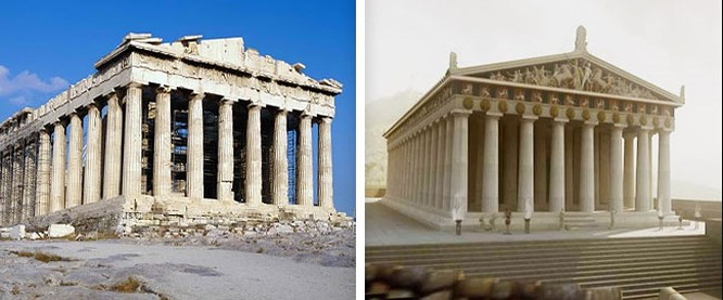  5. Parthenon, Hy Lạp: Parthenon là một công trình kiến trúc nổi tiếng nhất trên thế giới. Một ngôi đền được xây dựng bởi người Hy Lạp cổ đại cho nữ thần Athena trên mảnh đất của thành Athens, và nó đã có một lịch sử rất phức tạp. Trong nhiều trận chiến, ngôi đền phải chịu sự trả thù của những tên bạo chúa tàn nhẫn, những nỗ lực tái thiết, các cuộc tấn công quân sự, cướp bóc, hỏa hoạn, đấu súng và thậm chí từng biến đổi thành một nhà thờ Thiên chúa giáo và sau đó là một nhà thờ Hồi giáo. Thật không may, hiện tại nhà thờ vẫn đang ở trong trạng thái bị hủy hoại một phần.