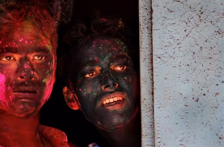 Hình ảnh lễ hội được ghi lại tại thành phố Calcutta, Ấn Độ.