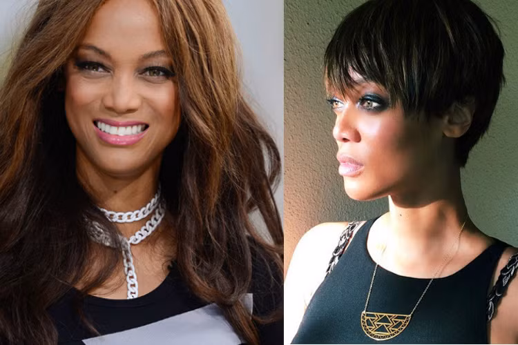 Siêu mẫu Tyra Banks khoe kiểu tóc ngắn trên Instagram. Cô vốn nổi tiếng với cách trang điểm trong Next Top Model phiên bản Mỹ, nhưng lại hiếm khi thay đổi mái tóc.