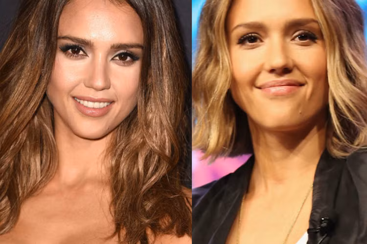 Minh tinh Jessica Alba khá quen thuộc với mái tóc dài nhưng vẫn gây ấn tượng cả khi thay đổi sang kiểu tóc xoăn rối.