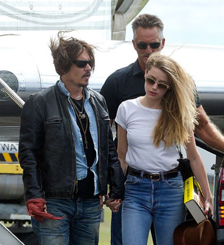 Vo chong Johnny Depp xuat hien lan dau tien sau dam cuoi-Hinh-2