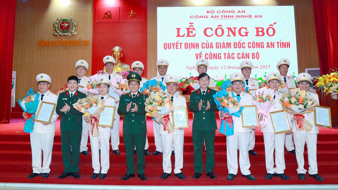  18 lãnh đạo Công an cấp phòng, cấp huyện ở Nghệ An nghỉ hưu trước tuổi: Triển khai sắp xếp bộ máy, đến nay Công an tỉnh Nghệ An đã có 18 lãnh đạo cấp phòng, cấp huyện xung phong nghỉ hưu trước tuổi và 4 Phó Trưởng Công an huyện đến nhận công tác và giữ chức vụ chỉ huy Công an xã. Trong số cán bộ xin nghỉ hưu trước tuổi có 4 Trưởng phòng, Trưởng Công an huyện và 9 Phó Trưởng phòng và tương đương, Phó Trưởng Công an huyện.