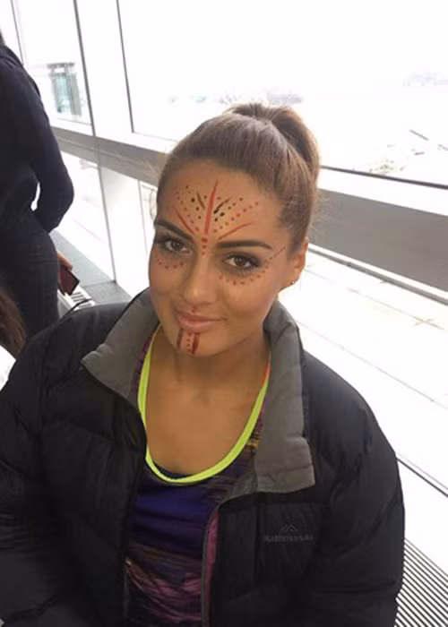 Được biết, Natalia Short đã về nhất ở phần thi thể thao với các thử thách: nhảy xa, ném tạ, chạy nước rút 60 mét và chạy tiếp sức. (Ảnh: Facebook nhân vật)