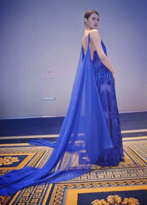 Đại diện Trung Quốc - Khổng Kính là một trong số đó. Người đẹp được vào thẳng top 20 chung cuộc nhờ chiến thắng ở phần thi siêu mẫu. (Ảnh: Hoa hậu Thế giới)