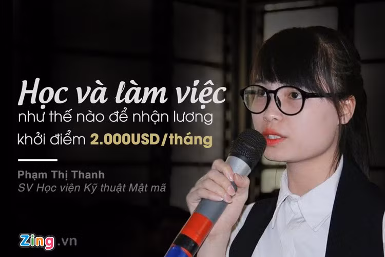 Trong buổi tọa đàm “Vai trò và trách nhiệm của thế hệ trẻ trong xã hội thông tin” hôm 29/11, Phạm Thị Thanh - sinh viên Học viện Kỹ thuật Mật mã - đặt câu hỏi cần học tập và làm việc như thế nào để có lương khởi điểm 2.000 USD/tháng. Câu hỏi này gây ra cuộc tranh luận trong giới tuyển dụng, sinh viên cũng như cộng đồng mạng. 