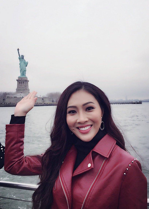 Diệu Ngọc cho biết, cô cùng các thí sinh khác của Hoa hậu Thế giới 2016 vừa có buổi vui chơi, ghi hình một số hoạt động ngoài trời cho cuộc thi. (Ảnh: Facebook Diệu Ngọc) 