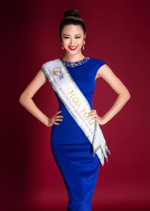 Hoa hậu Thu Ngân sở hữu gương mặt đẹp kiêu sa với đôi mắt biết cười, chiếc mũi cao và khuôn miệng đẹp cùng vóc dáng chuẩn. (Ảnh: Facebook nhân vật) 