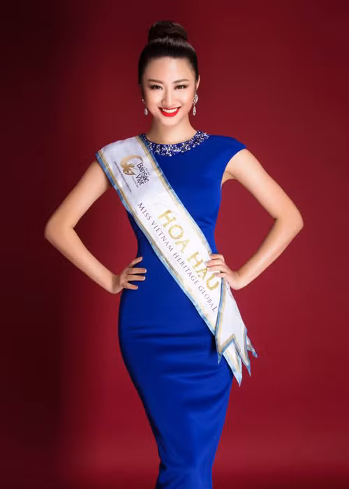 Hoa hậu Thu Ngân sở hữu gương mặt đẹp kiêu sa với đôi mắt biết cười, chiếc mũi cao và khuôn miệng đẹp cùng vóc dáng chuẩn. (Ảnh: Facebook nhân vật) 