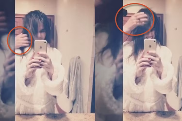 Trước đó, Ngọc Trinh đã khoe khoảnh khắc được bạn trai sấy tóc khi vừa tắm xong. (Ảnh: Một thế giới)