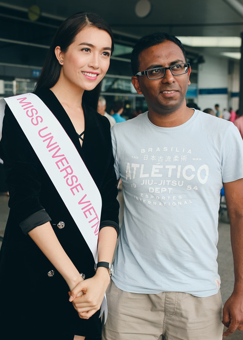 Vừa đặt chân đến sân bay Philippines, Lệ Hằng đã nhận được sự chào đón nồng nhiệt từ phía ban tổ chức lẫn giới truyền thông. 