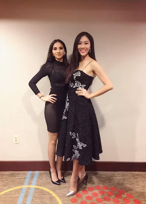 Diệu Ngọc cũng luôn tỏ ra thân thiện với các thí sinh của cuộc thi Hoa hậu Thế giới 2016. (Ảnh: Facebook nhân vật)
