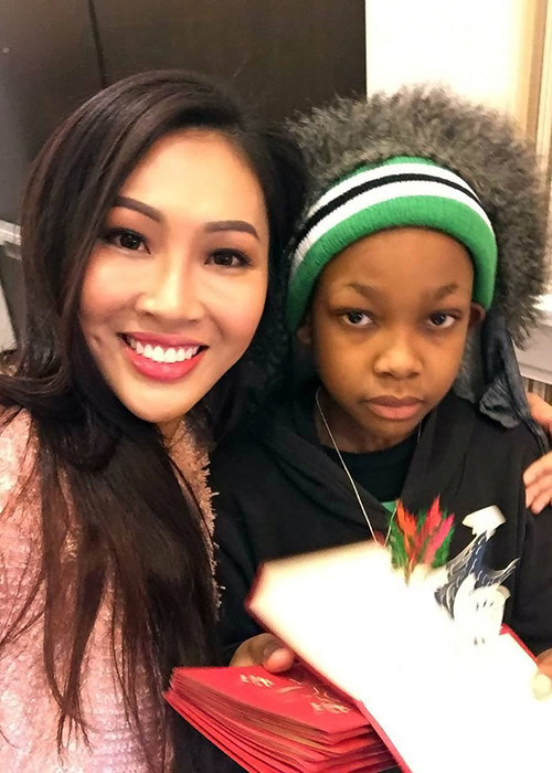 Ở phần thi dự án nhân ái, Diệu Ngọc mang đến cuộc thi dự án xây trường cho trẻ em vùng cao ở tỉnh Lào Cai. (Ảnh: Facebook nhân vật)