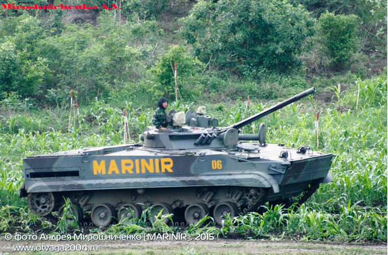 Rõ ràng, chỉ bấy nhiêu tính năng như trên, BMP-3F là ứng viên sáng giá nhất thay thế dòng xe tăng lội nước PT-76B có mặt trong Hải quân Nhân dân Việt Nam. Mà thực tế, theo hãng thông tấn TASS từng đề cập, Việt Nam bày tỏ sự quan tâm tới BMP-3F và pháo tự hành chống tăng 2S25 Sprut-SD, thế nhưng hiện tại vẫn chưa có hợp đồng nào được đưa ra. Nguồn ảnh: otvaga2004