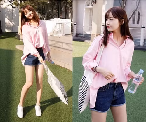 Với những cô nàng hơi mập, áo oversize dễ dàng che được bờ vai rộng, lưng dày và bụng mỡ. Diện thiết kế này, người mặc dễ vận động, phối đồ hơn rất nhiều.