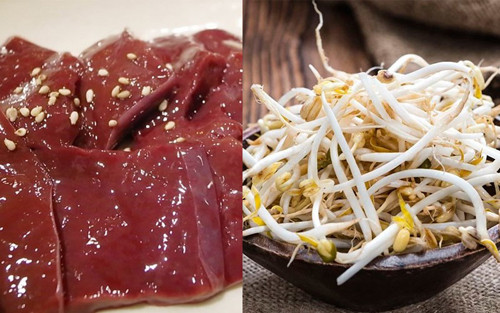 Gan lợn cũng không nên xào chung với giá đỗ. Cả hai thực phẩm này đều giàu dinh dưỡng song nếu kết hợp với nhau, vitamin C trong giá có thể oxy hóa chất đồng có nhiều trong gan lợn.