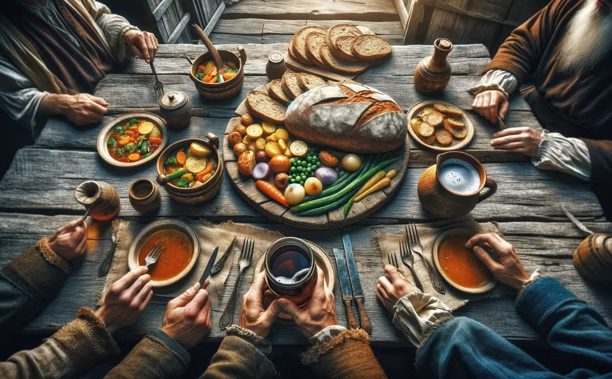 Tiet lo moi ve che do an uong o Phap thoi Trung co