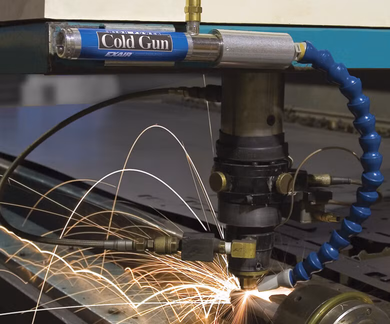 Thiết bị này có đặc điểm là làm lạnh rất nhanh chóng nên thường được sử dụng để làm mát trong gia công máy móc. Ảnh: NSX