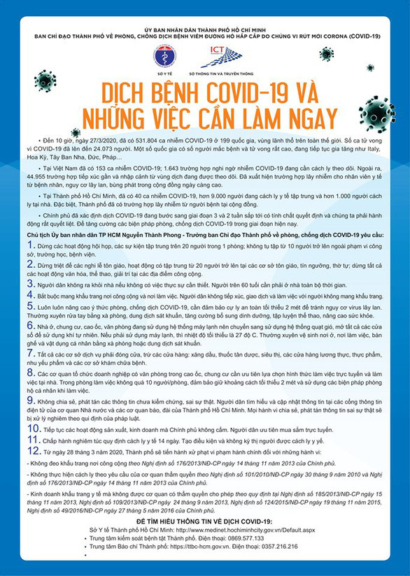 TP HCM ban bố 12 việc cần làm trong "14 ngày vàng" chống Covid-19 - Hình 2 TP HCM ban bo 12 viec can lam trong
