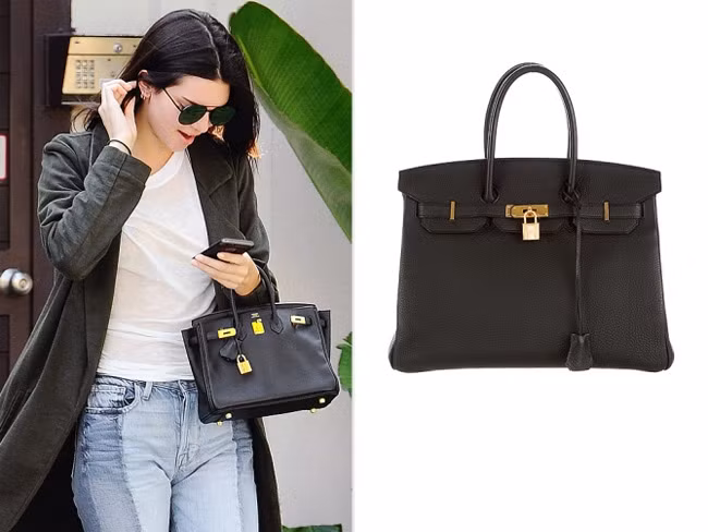 Trong bộ sưu tập túi của Kendall Jenner, chiếc Hermes Birkin này là chiếc đắt nhất với giá 10.000 USD.