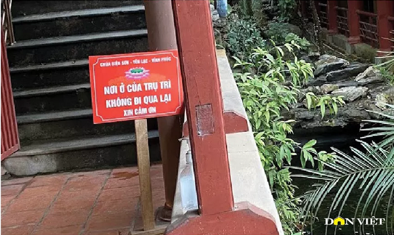 Chiều 18/7, trao đổi với PV Báo Tri thức và Cuộc sống xung quanh thông tin báo Dân Việt phản ánh vụ việc ở Chùa Biện Sơn (Vĩnh Phúc), Thượng tọa Thích Đức Thiện - Phó Chủ tịch, Tổng Thư ký Hội đồng trị sự Giáo hội Phật giáo Việt Nam cho biết, ngay khi nắm được thông tin, Giáo hội Phật giáo Việt Nam đã giao cho Ban Trị sự GHPGVN tỉnh Vĩnh Phúc làm rõ và phải có báo cáo rồi xử lý nghiêm. Ảnh: Báo Dân Việt.