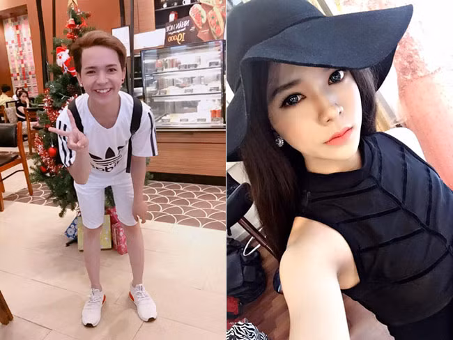 Từ khi con để tóc ngắn, mặc quần áo con trai, Đoàn đã khá nữ tính.