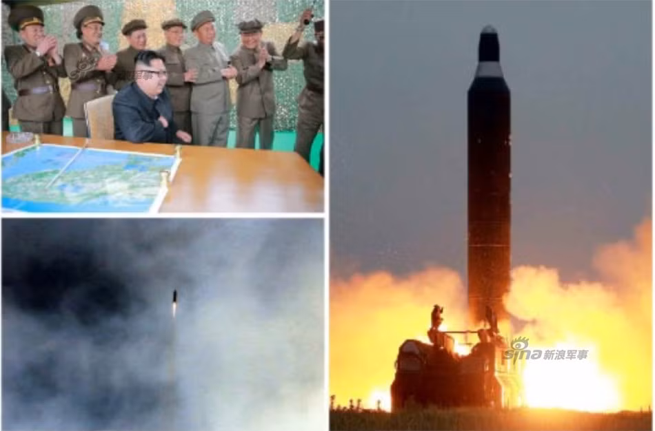 Quả tên lửa đạn đạo khổng lồ phụt lửa rời bệ phóng tiến thẳng vào bầu trời.