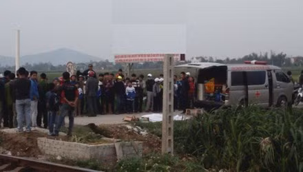 Hiện trường vụ tai nạn thương tâm.