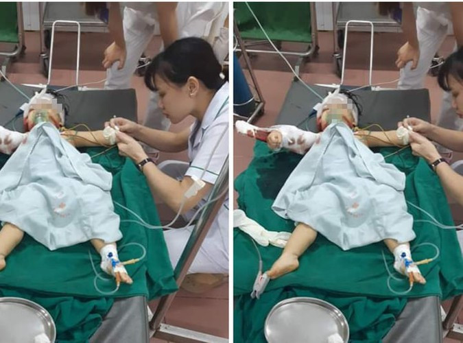 Con dâu ông Hải là Đỗ Thị Nhung (SN 1995) vào điều trị tại bệnh viện và đã qua cơn nguy kịch.