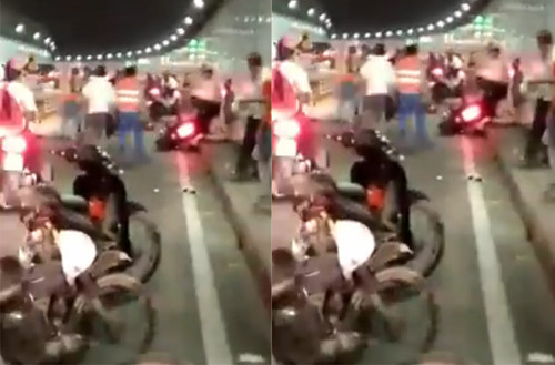 Xon xao clip hon chien vi va cham trong ham Thu Thiem