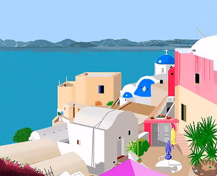 Ý tưởng cho mỗi bức tranh đều được bà Zaera lấy từ những chiếc postcard hay tranh vẽ mà chồng tặng. Cụ bà 87 tuổi cũng không sử dụng bất cứ dụng cụ hay công nghệ nào khác ngoài con chuột máy tính để tạo nên các tác phẩm hoàn chỉnh. Chính vì vậy, bà thường mất tới hai tuần để hoàn thành một bức vẽ.