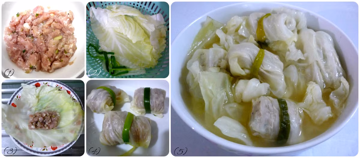 Vị ngọt thanh của bắp cải quyện với vị ngọt của thịt lợn xay làm cho món canh thêm hấp dẫn.