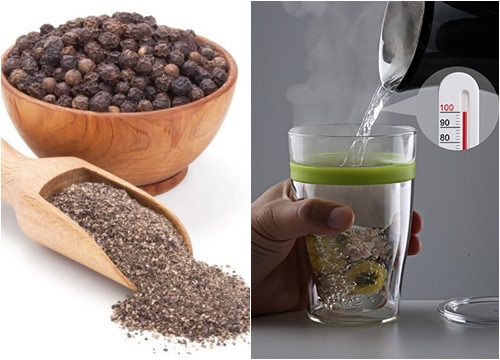 Uống nước mật ong hạt tiêu nóng cũng có tác dụng rất tốt để trị cảm lạnh ngay trong ngày. Bạn chỉ cần lấy 1 thìa hạt tiêu cho vào nước ấm, ngâm khoảng 15 phút. Sau đó thêm hai thìa mật ong vào và khuấy đều và uống.