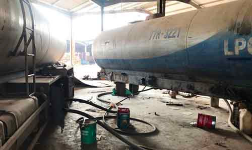 Dung xe bon sang chiet gas lau trong KCN lon nhat mien Nam