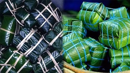 Để phân biệt bánh chưng luộc bằng pin và bánh chưng truyền thống, khi mua bánh các bạn nên xem bề ngoài của lá gói bánh chưng. Nếu vỏ lá bên ngoài có màu ánh tím hoặc màu xanh mướt thì nhiều khả năng đó là bánh chưng luộc bằng pin. Còn đối với bánh chưng luộc theo phương pháp truyền thống, thời gian luộc khoảng tầm 8 - 10 giờ, lá thường ngả màu, hơi vàng và không thể xanh mướt được.