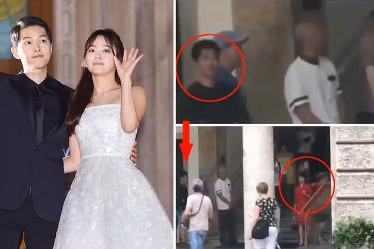 Cùng quay phim gần như vào một thời điểm, Song Joong Ki và Song Hye Kyo vẫn cố gắng đến phim trường để ủng hộ nửa kia của mình.