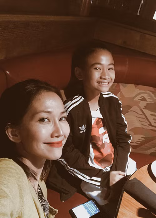 Nữ diễn viên đang dành mọi tâm huyết chăm lo cho tổ ấm nhỏ của mình ở bên Mỹ.